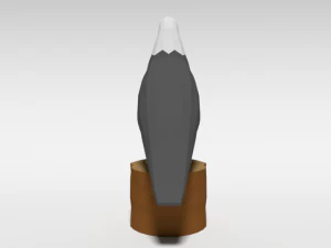 pygargue &agrave; t&ecirc;te blanche de dessin anim&eacute; low poly Modèle 3D