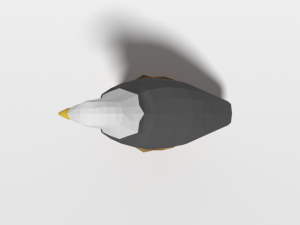 low poly cartoon bald eagle 3D Model