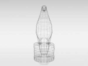 low poly cartoon bald eagle 3D Model