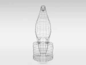 pygargue &agrave; t&ecirc;te blanche de dessin anim&eacute; low poly Modèle 3D