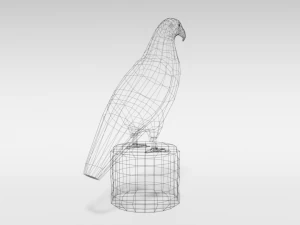 pygargue &agrave; t&ecirc;te blanche de dessin anim&eacute; low poly Modèle 3D