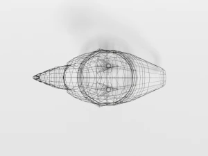 pygargue &agrave; t&ecirc;te blanche de dessin anim&eacute; low poly Modèle 3D