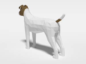 low poly cartoon jack russell terrier dog 3Dモデル