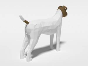 low poly cartoon jack russell terrier dog 3Dモデル