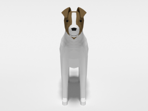 low poly cartoon jack russell terrier dog 3Dモデル
