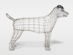 low poly cartoon jack russell terrier dog 3Dモデル