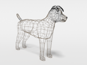 low poly cartoon jack russell terrier dog 3Dモデル