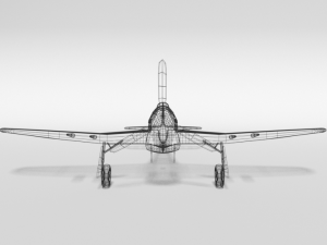 low poly cartoon hawker typhoon wwii airplane Modèle 3D