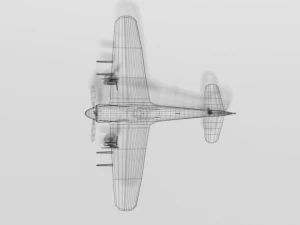 low poly cartoon hawker typhoon wwii airplane 3D Model