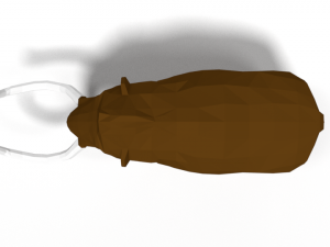 low poly cartoon mammoth 3D Model