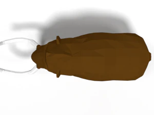 low poly cartoon mammoth 3D Model