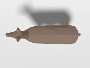 low poly cartoon white-tailed female deer 3D 모델