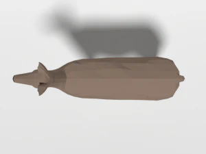 low poly cartoon white-tailed female deer 3D Model