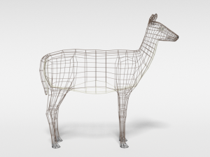 low poly cartoon white-tailed female deer 3D 모델