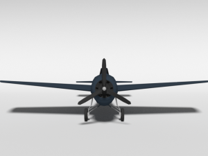 low poly cartoon grumman fm-2 wildcat wwii airplane 3D 모델