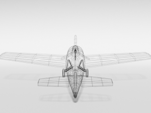 low poly cartoon grumman fm-2 wildcat wwii airplane 3D 모델