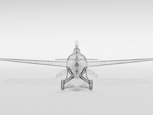 low poly cartoon grumman fm-2 wildcat wwii airplane 3D 모델