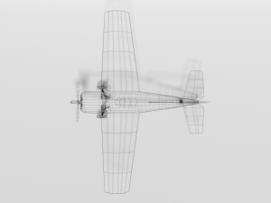low poly cartoon grumman fm-2 wildcat wwii airplane 3D 모델