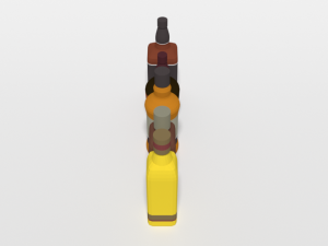 low poly cartoon whisky bottles Modelo 3D