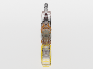 low poly cartoon whisky bottles Modelo 3D