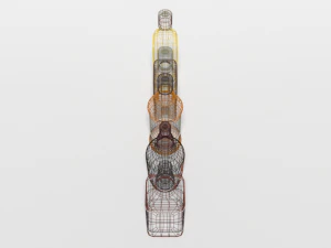 low poly cartoon whisky bottles 3D Model