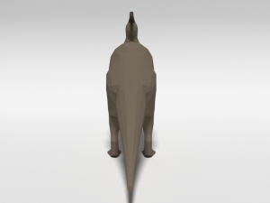low poly cartoon parasaurolophus dinosaur 3D Model