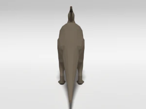 low poly cartoon parasaurolophus dinosaur 3D Model