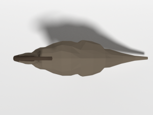 low poly cartoon parasaurolophus dinosaur 3D Model
