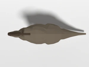 low poly cartoon parasaurolophus dinosaur 3D Model