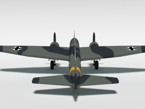 low poly cartoon junkers ju 88 wwii airplane Model 3D