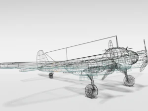 low poly cartoon junkers ju 88 wwii airplane 3D Model