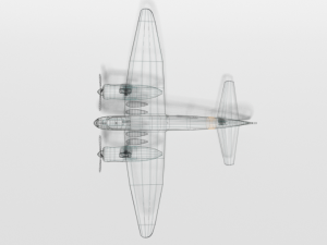 low poly cartoon junkers ju 88 wwii airplane Model 3D
