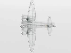 low poly cartoon junkers ju 88 wwii airplane 3D Model