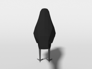 low poly cartoon blackbird 3D Model