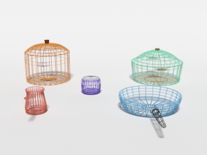 low poly cartoon kitchen items 3D Модель