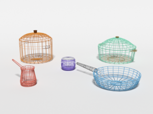 low poly cartoon kitchen items 3D Модель