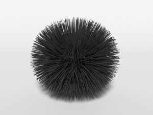 cartoon sea urchin free 3D Model
