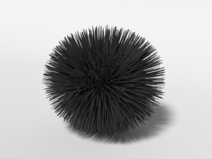 cartoon sea urchin free 3D Model