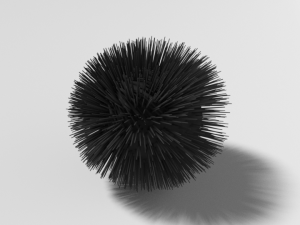 cartoon sea urchin free 3D Model