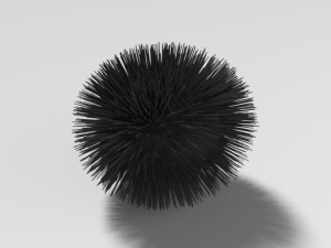 cartoon sea urchin free 3D Model