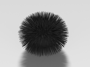 cartoon sea urchin free 3D Model