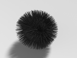 cartoon sea urchin free 3D Model