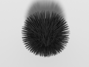 cartoon sea urchin free 3D Model