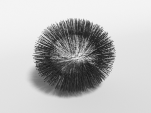 cartoon sea urchin free 3D Model