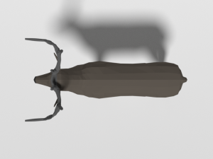 low poly cartoon white-tailed deer Modello 3D