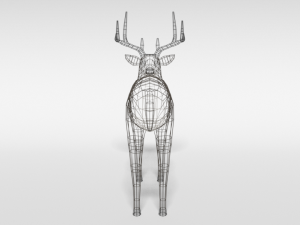low poly cartoon white-tailed deer Modello 3D