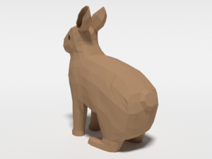 low poly cartoon rabbit Modello 3D