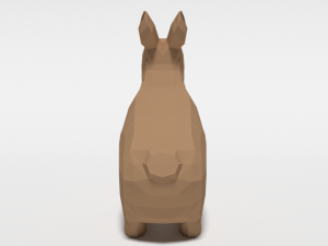 low poly cartoon rabbit Modello 3D