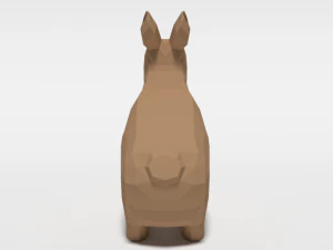 low poly cartoon rabbit 3D Model