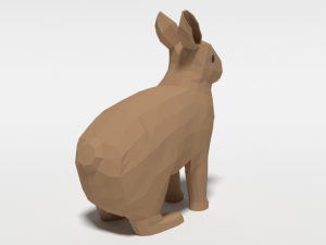 low poly cartoon rabbit Modello 3D